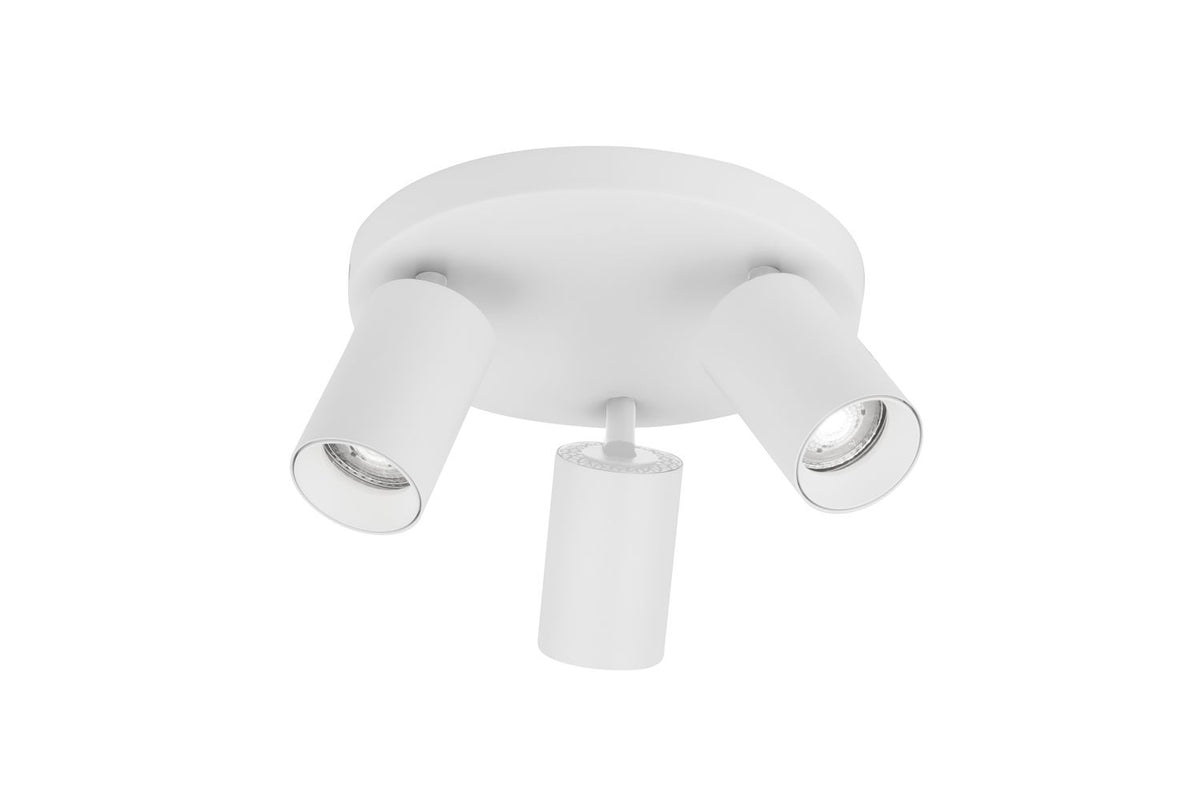 Nova Luce Deckenleuchte Deckenspot Lampe Weiß 3-flammig TOD GU10 LED dimmbar - 5212017422699