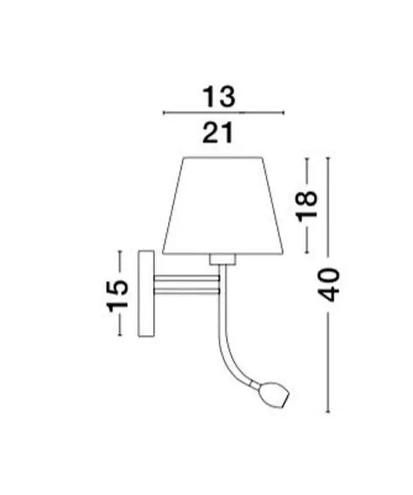 B-Ware Nova Luce Wandleuchte Wandlampe Valencia Led E27 Chrom Warmweiß Mit Leselampe 3 W - 5212017411006