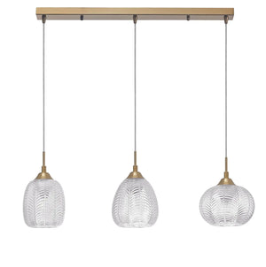 B-Ware Nova Luce Pendelleuchte Hängeleuchte Vario Gold E27 Led 3 Fach Dimmbar Lampe