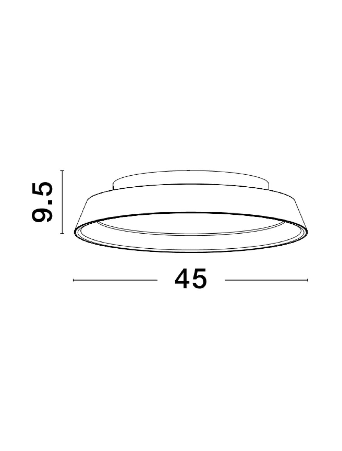 Nova Luce Deckenleuchte Deckenlampe LED VELA Weiß Warmweiß dimmbar 45 cm 30 W - 5212017431677