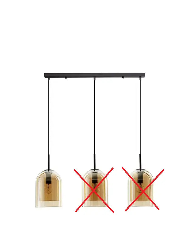 B-Ware Nova Luce Pendelleuchte Hängeleuchte Velor Lampe Led Bernstein Siehe Text/Foto - 5212017431226