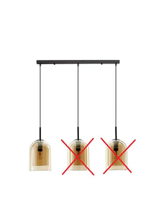B-Ware Nova Luce Pendelleuchte Hängeleuchte Velor Lampe Led Bernstein Siehe Text/Foto