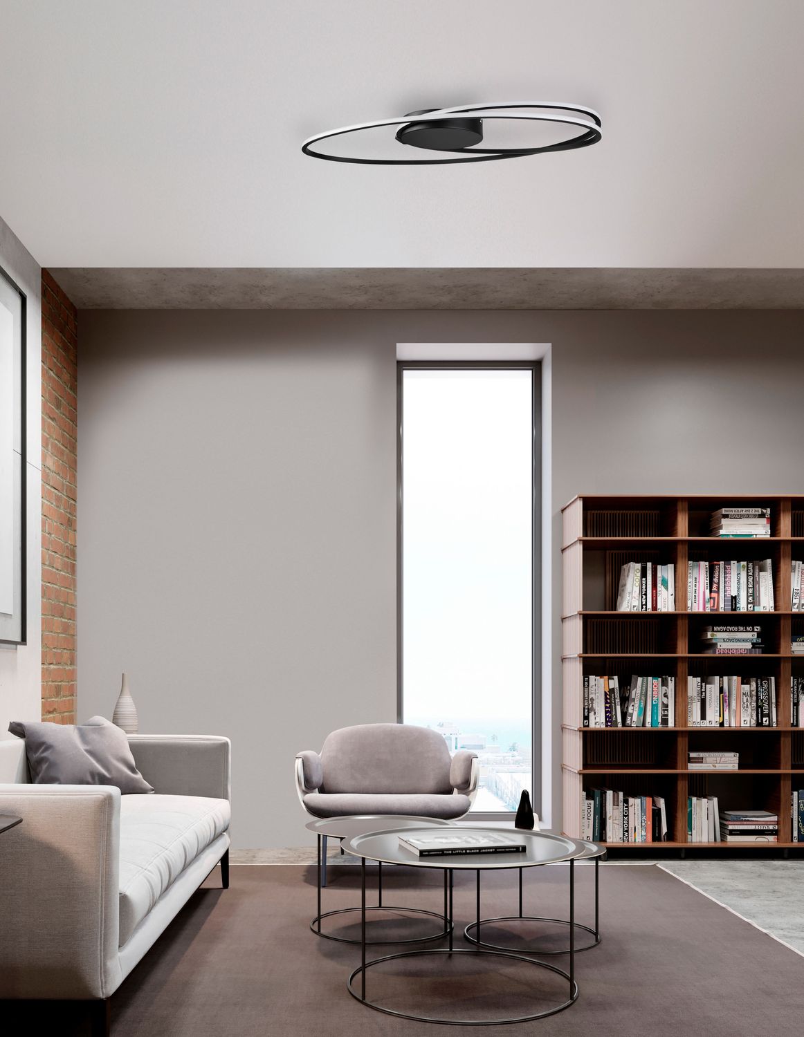 Nova Luce Deckenleuchte Deckenlampe VIARREGIO LED Schwarz Warmweiß 60x35 cm 28 W - 5212017424464