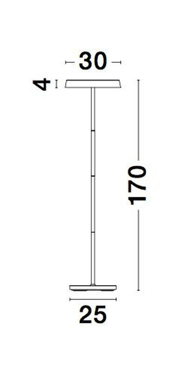 Nova Luce Stehlampe Standleuchte LED VITI Weiß Warmweiß Beleuchtung 170 cm 18 W - 5212017426451