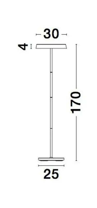 B-Ware Nova Luce Stehlampe Standleuchte Led Viti Weiß Warmweiß Beleuchtung 170 Cm 18 W - 5212017426451