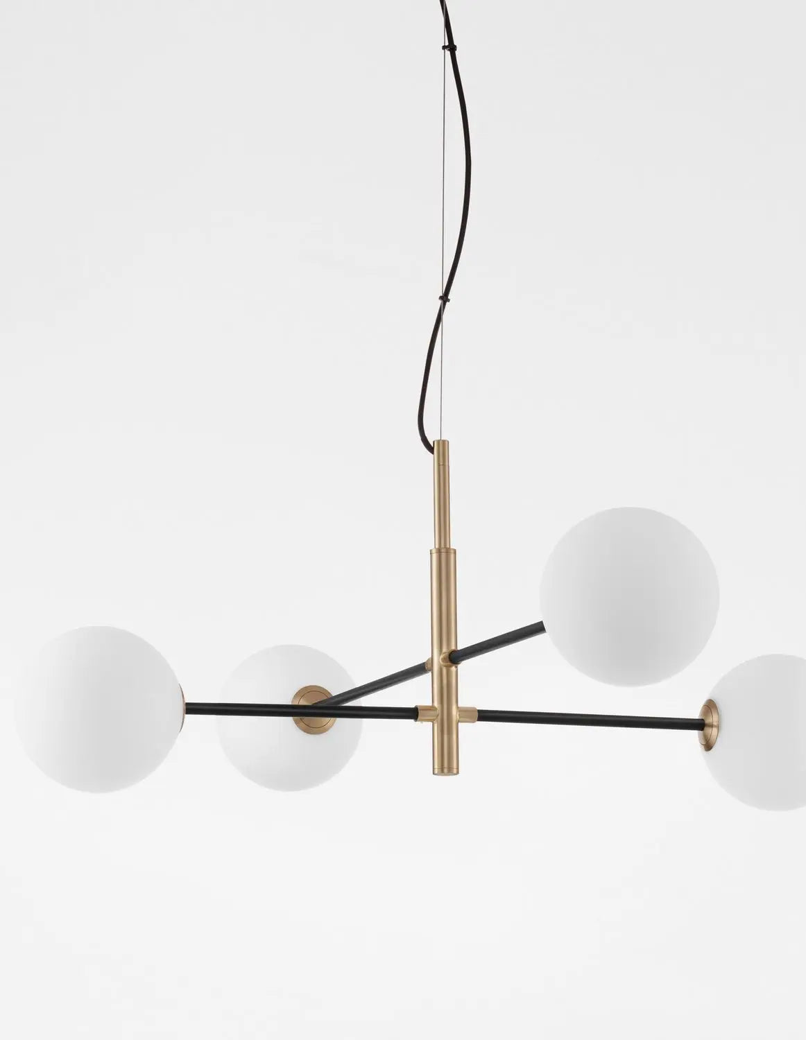 B-Ware Nova Luce Pendelleuchte Hängeleuchte Vitra G9 Led 4fach Gold Dimmbar Glas Metall - 5212017424013