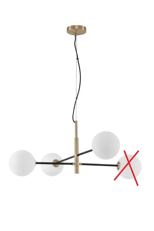 B-Ware Nova Luce Pendelleuchte Hängeleuchte Vitra G9 Led 4fach Gold Siehe Text/Foto - 5212017424013