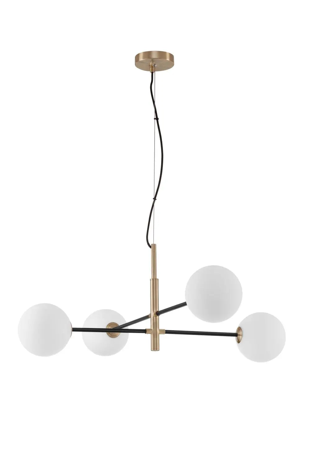 B-Ware Nova Luce Pendelleuchte Hängeleuchte Vitra G9 Led 4fach Gold Dimmbar Glas Metall - 5212017424013