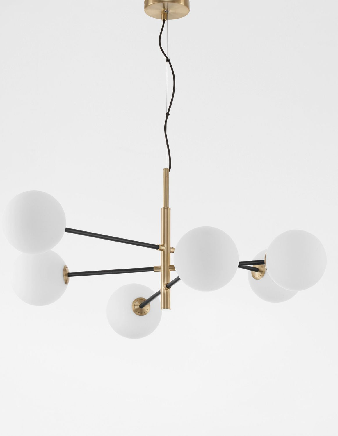 Nova Luce Pendelleuchte Hängeleuchte VITRA Gold Glas dimmbar 6-flammig G9 LED - 5212017424020