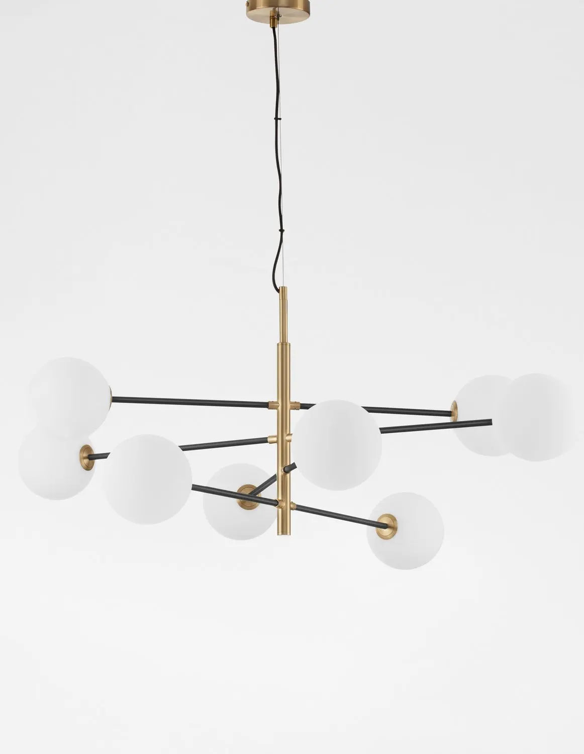 B-Ware Nova Luce Pendelleuchte Hängeleuchte Vitra G9 Led 8fach Gold Dimmbar Glas Metall - 5212017424037