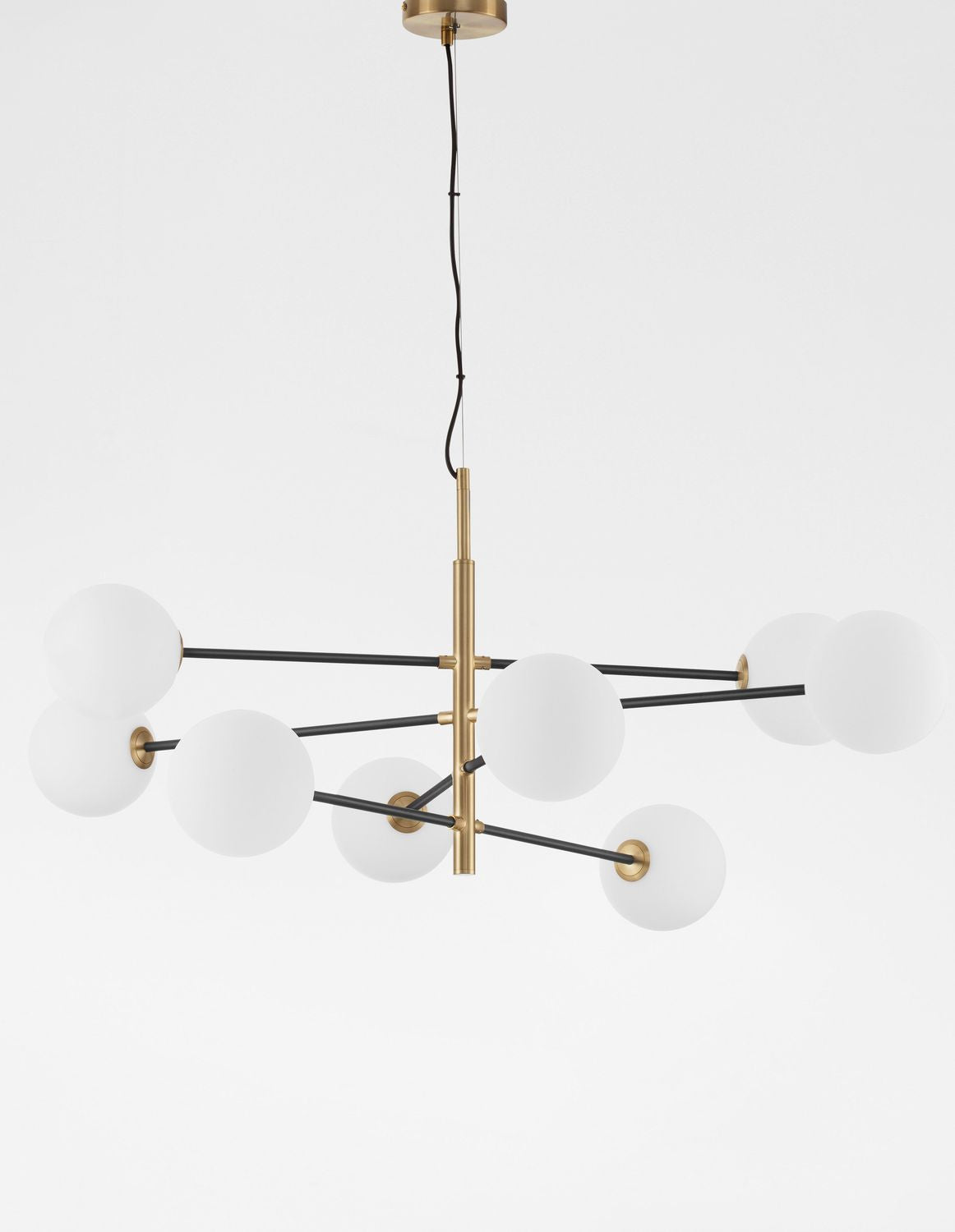 Nova Luce Pendelleuchte Hängeleuchte VITRA G9 LED 8fach Gold dimmbar Glas Metall - 5212017424037