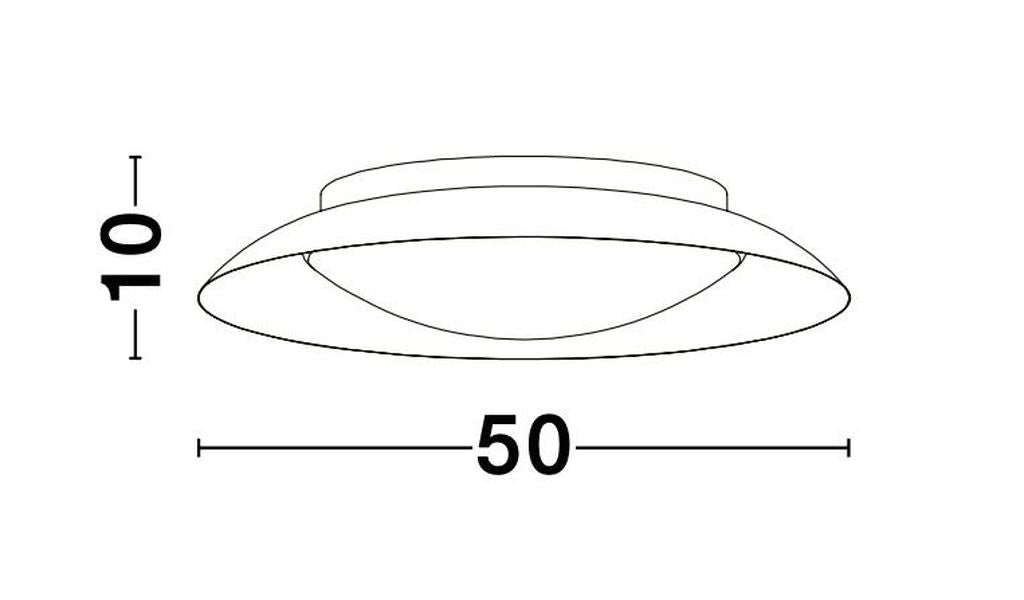 Nova Luce Deckenleuchte Deckenlampe ZANO LED Blattgold Warmweiß dimmbar 50 cm - 5212017425843