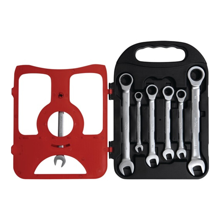 B-Ware Now Knarrenringmaulschlüsselsatz Set Ringschlüssel Sw 8 19mm Gerade 7tlg Box