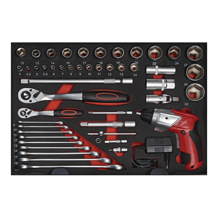 B-Ware Now Werkzeugsortiment Set Werkzeugkoffer 136 Tlg Aluminiumrahmen Akkuschrauber - 4015448773733