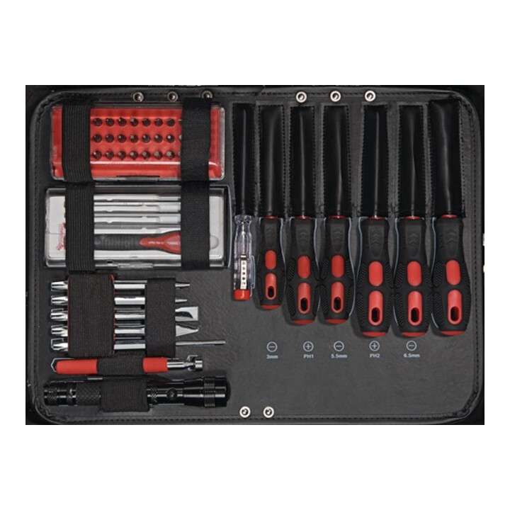 B-Ware Now Werkzeugsortiment Set Werkzeugkoffer 136 Tlg Aluminiumrahmen Akkuschrauber - 4015448773733