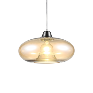 B-Ware Nowa Pendellampe Hängelampe Glasleuchte Amber Glas E27 Dimmbar Lampe Leuchte