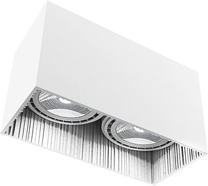 B-Ware Nowodvorski Downlight Groove Einbauleuchte eckig 2-flg weiß 2xGU10 Deckenlampe