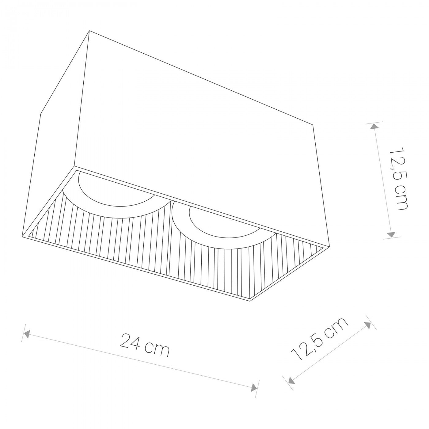 Nowodvorski Downlight Groove Einbauleuchte eckig 2-flg weiß 2xGU10 Deckenlampe - 5903139938396