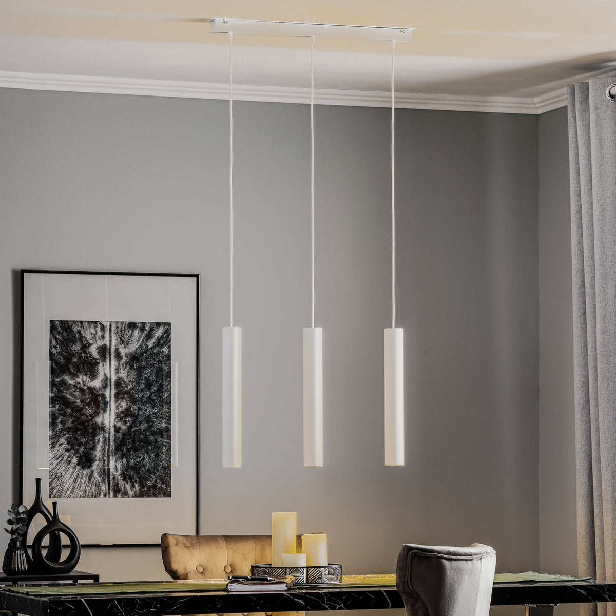 Nowodvorski Hängeleuchte Pendelleuchte Eye weiß 3-flammig Balken GU10 LED Lampe - 5903139648196