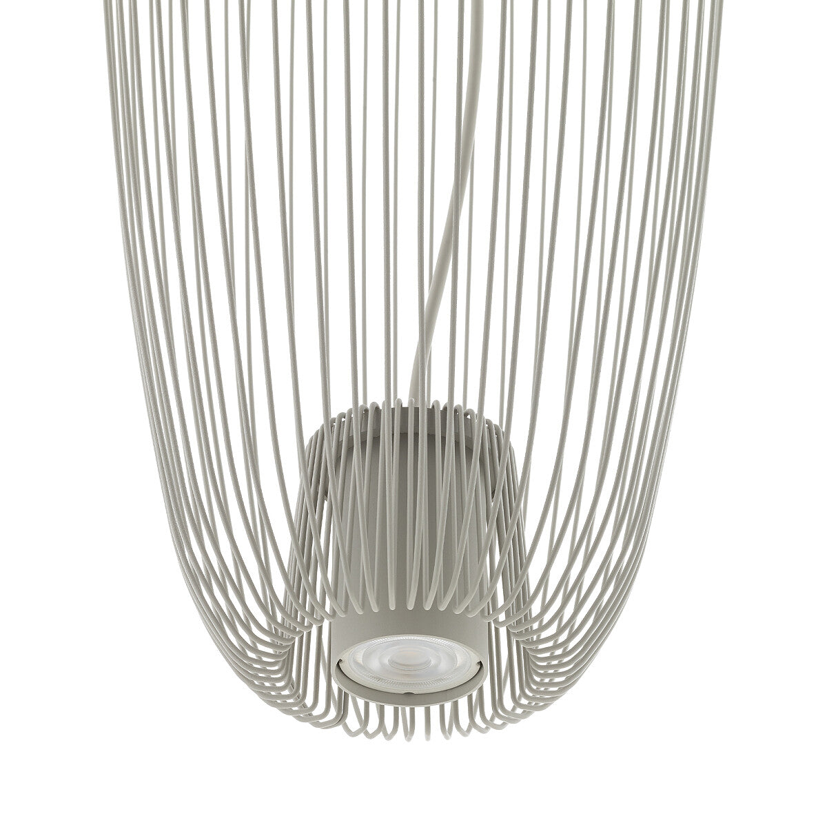 Nowodvorski Hängeleuchte Pendelleuchte Pumpkin hellgrau Metall GU10 LED 27cm - 5903139112420
