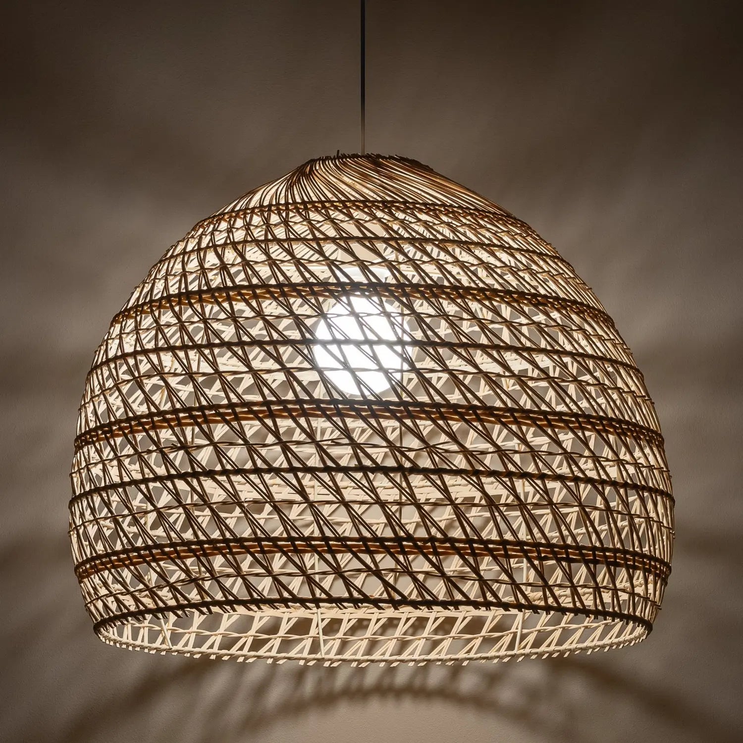 B-Ware Nowodvorski Hängeleuchte Pendelleuchte Lampe Rattan Holz Stahl Siehe Text/Foto - 5903139111522