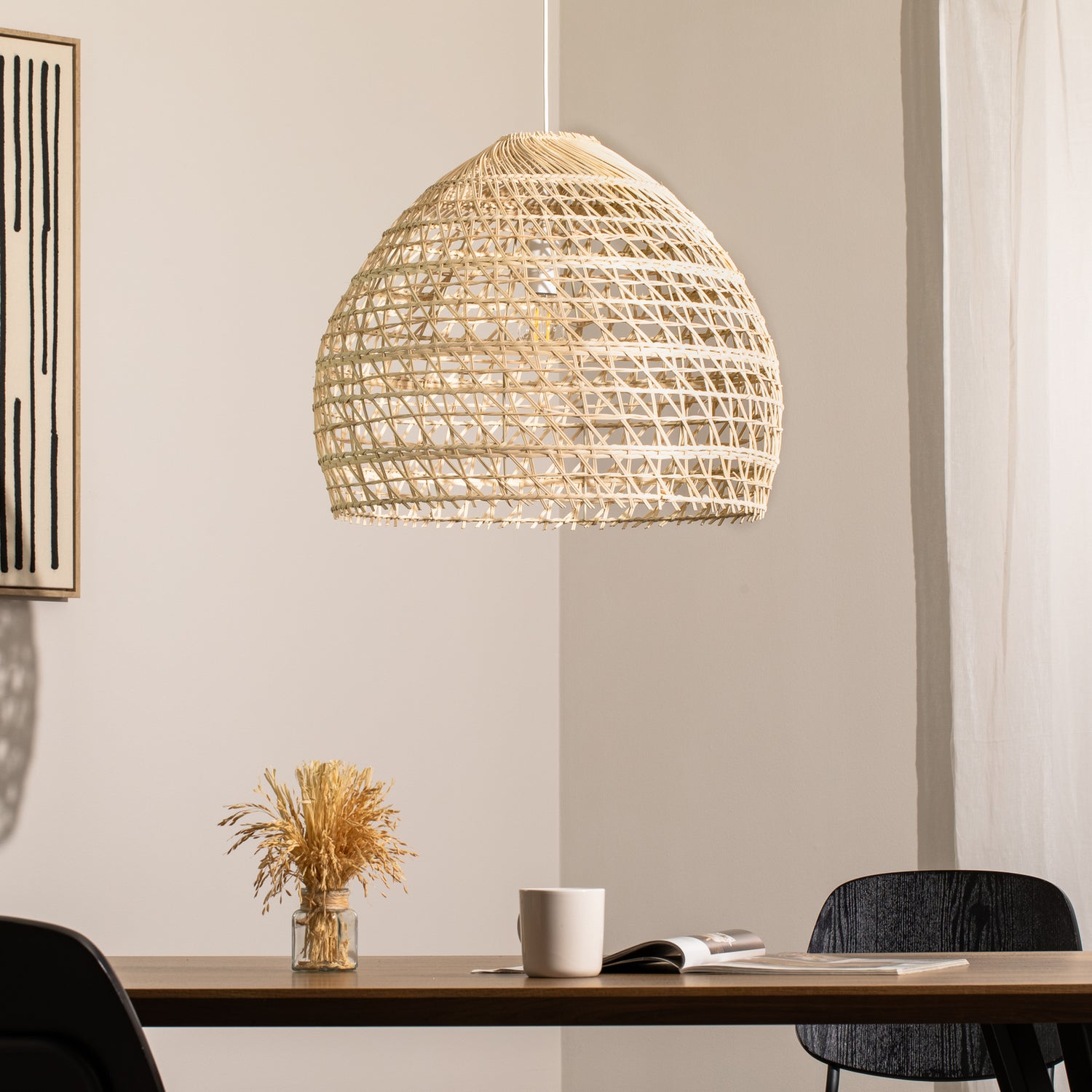 B-Ware Nowodvorski Hängeleuchte Pendelleuchte Lampe Rattan Holz Stahl Siehe Text/Foto - 5903139111522