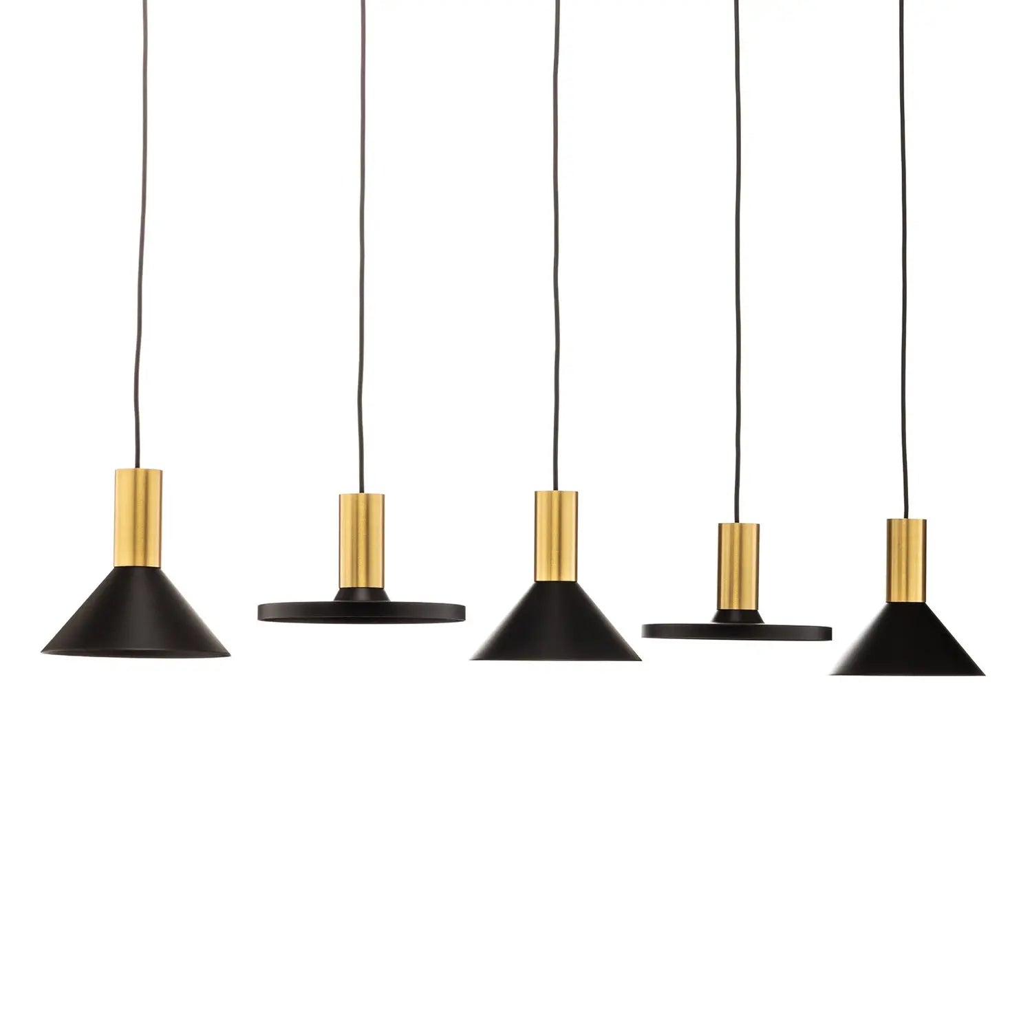 B-Ware Nowodvorski Hängeleuchte Pendelleuchte Hermanos V Schwarz Messing Stahl - 5903139803298