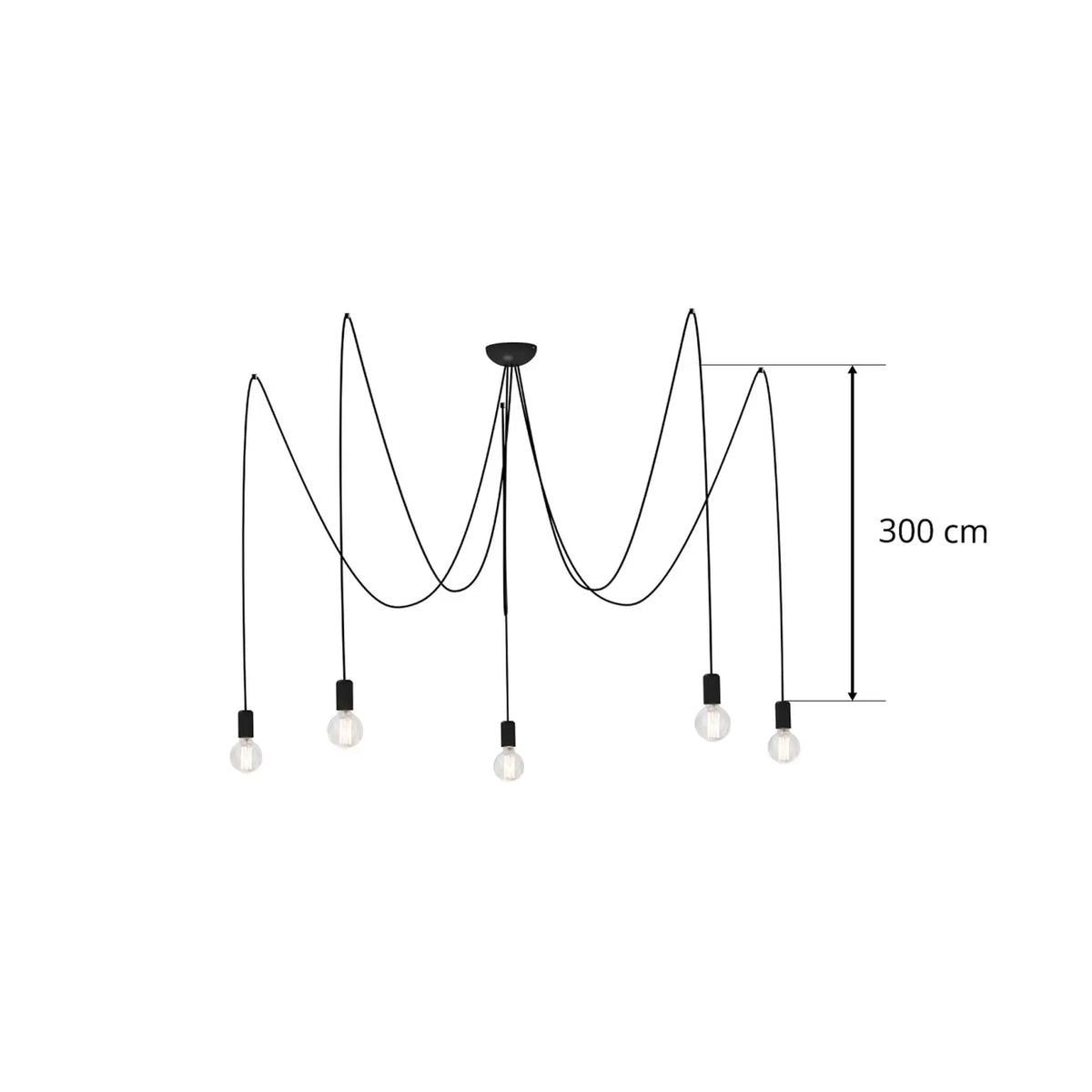 Nowodvorski Lighting Hängeleuchte Spider in Schwarz fünfflammig Deckenlampe Spot - 5903139678896