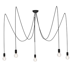 B-Ware Nowodvorski Lighting Hängeleuchte Spider In Schwarz Fünfflammig Deckenlampe Spot