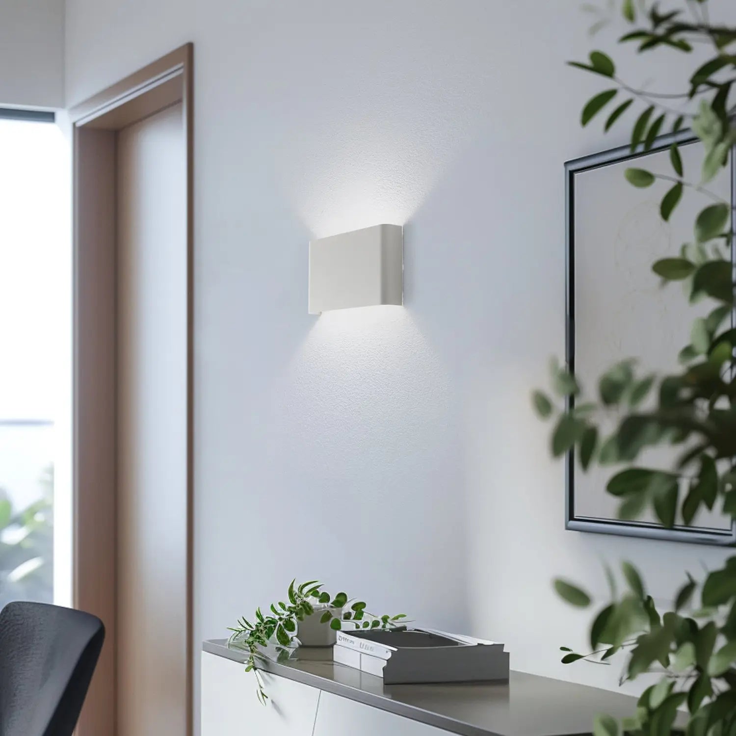 B-Ware Nowodvorski Lighting Wandleuchte Wandlampe Haga Hellgrau Stahl Leuchte - 5903139113038