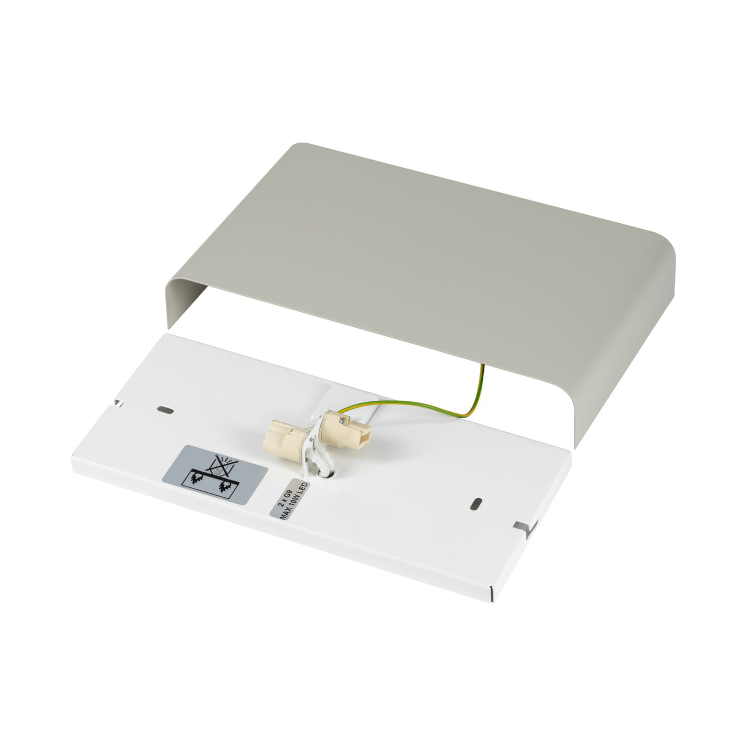B-Ware Nowodvorski Lighting Wandleuchte Wandlampe Haga Hellgrau Stahl Leuchte - 5903139113038