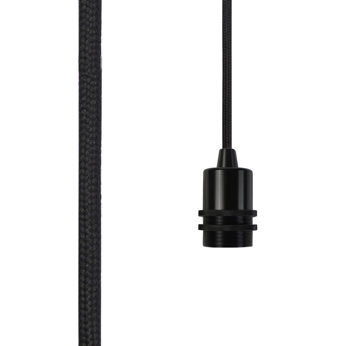 B-Ware Nud Collection Leuchtenfassung Lampenfassung Bolt Schwarz E27 Aluminium Lampe