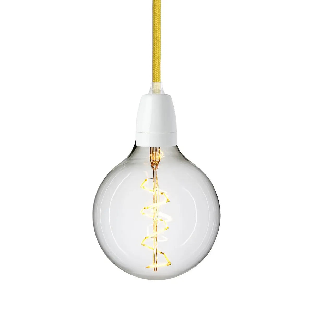 B-Ware Nud Collection Pendelleuchte Hängelampe Classic White Grau Textilkabel Porzellan - 7340007432194