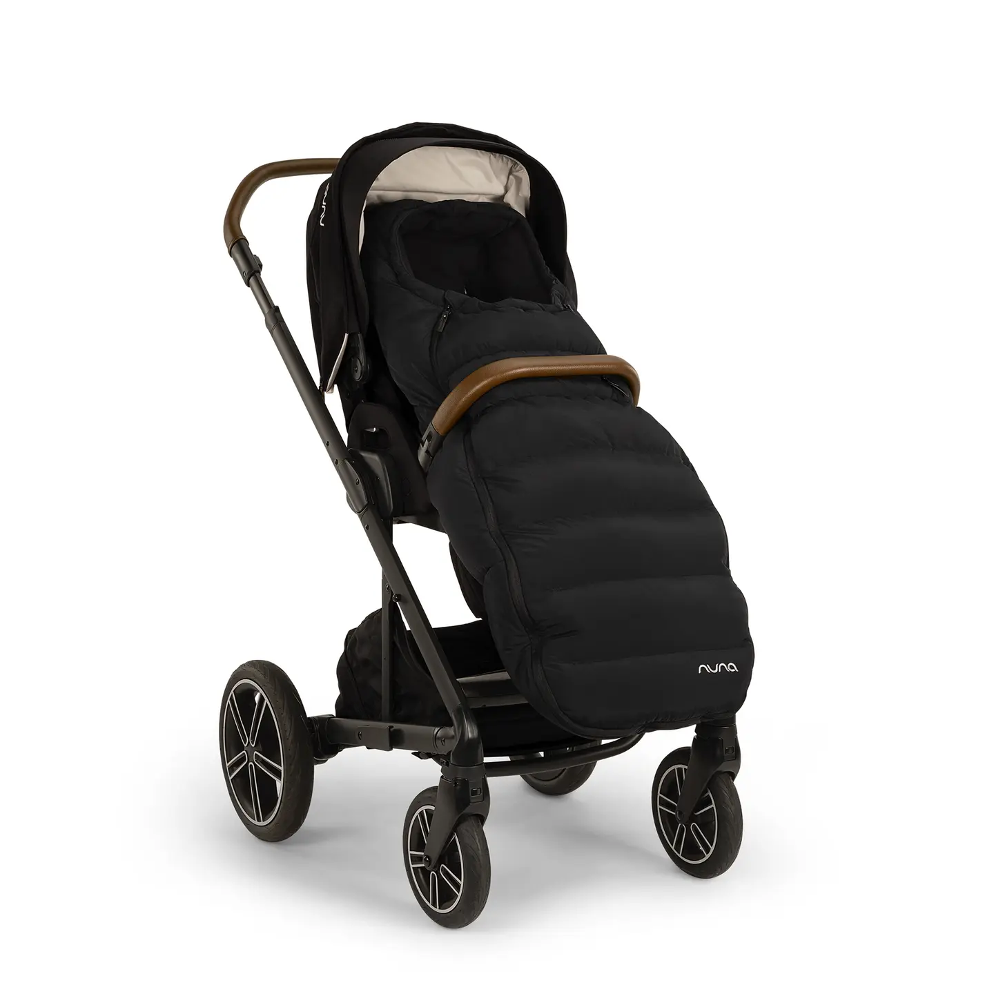 B-Ware Nuna Kinderwagen Set Fußsack Handschuhe Baby Wagen Set Caviar Schwarz Winter246 - 2000585611231