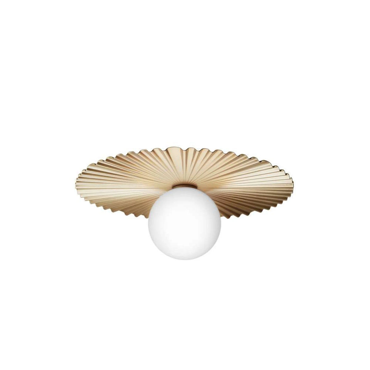 Nuura Wandlampe Wandleuchte Liila Muuse Gold Opal Glas Metall Ø 42 cm G9 LED - 5713839008455