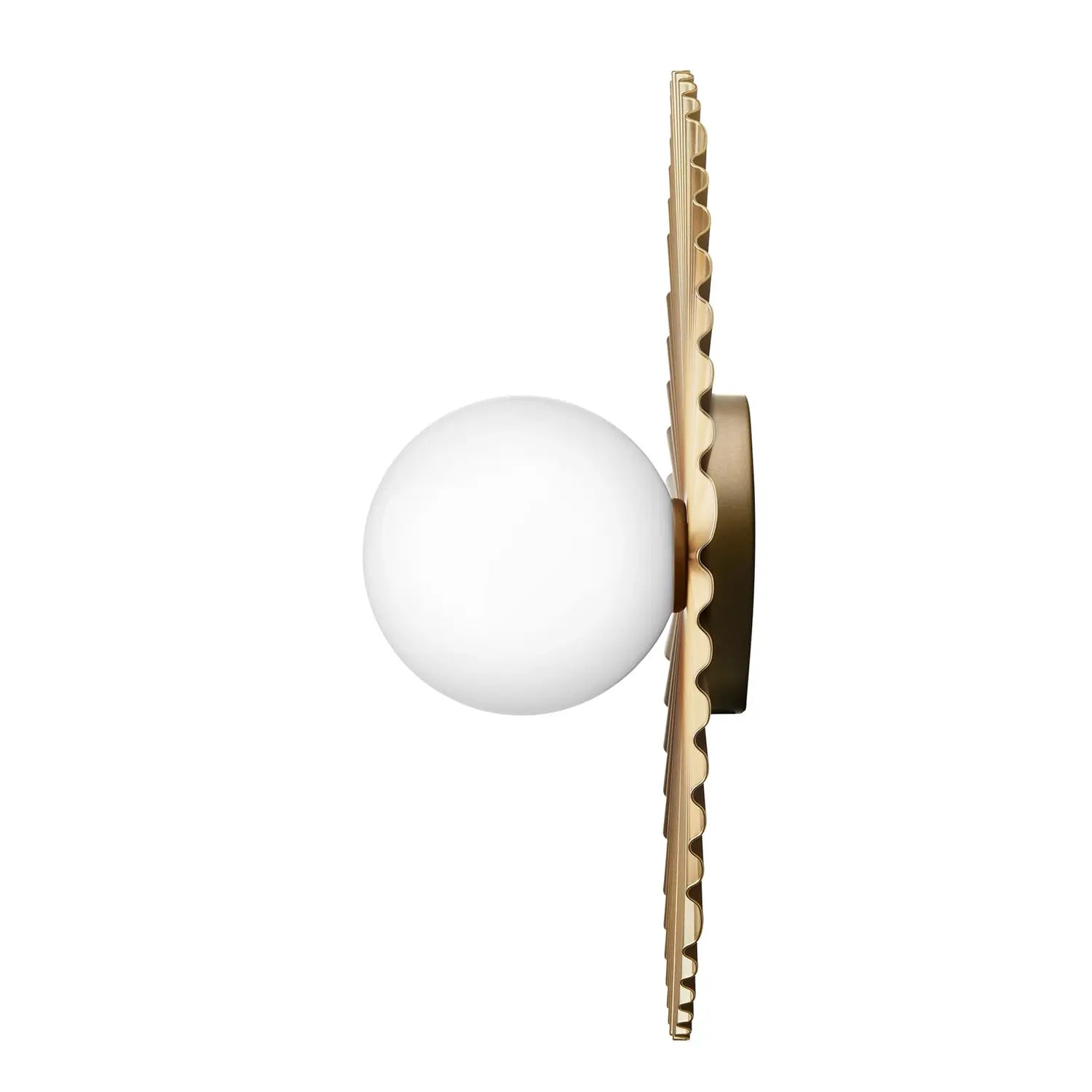 B-Ware Nuura Wandlampe Wandleuchte Liila Muuse Gold Opal Glas Metall ø 42 Cm G9 Led - 5713839008455