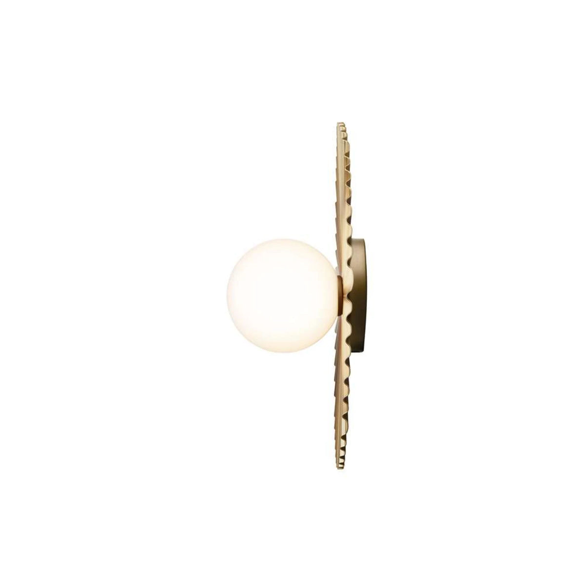 Nuura Wandlampe Wandleuchte Liila Muuse Gold Opal Glas Metall Ø 42 cm G9 LED - 5713839008455