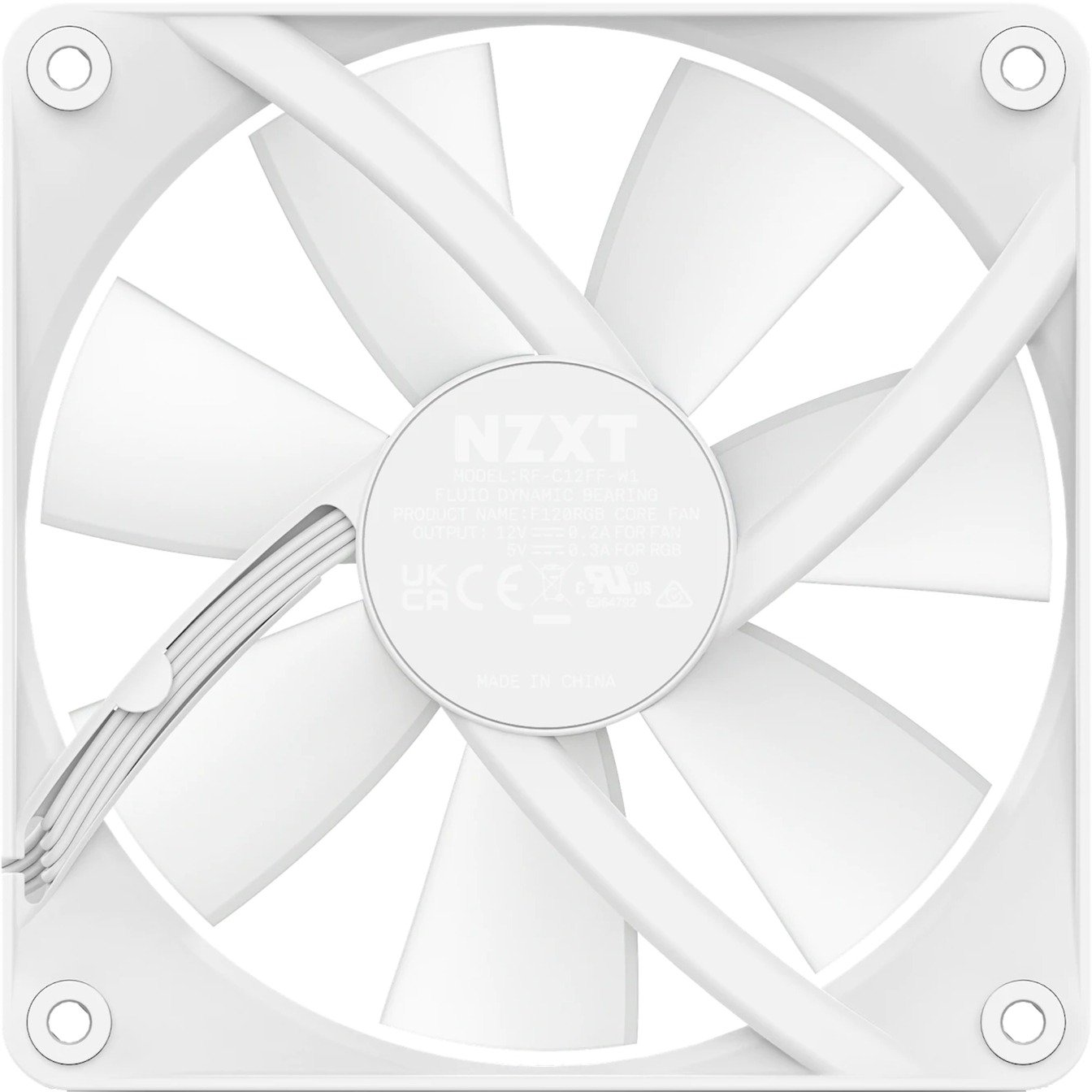 B-Ware Nzxt Gehäuselüfter Ventilator Rgb Pc Lüfter 120mm Core Weiß892 - 5056547202976