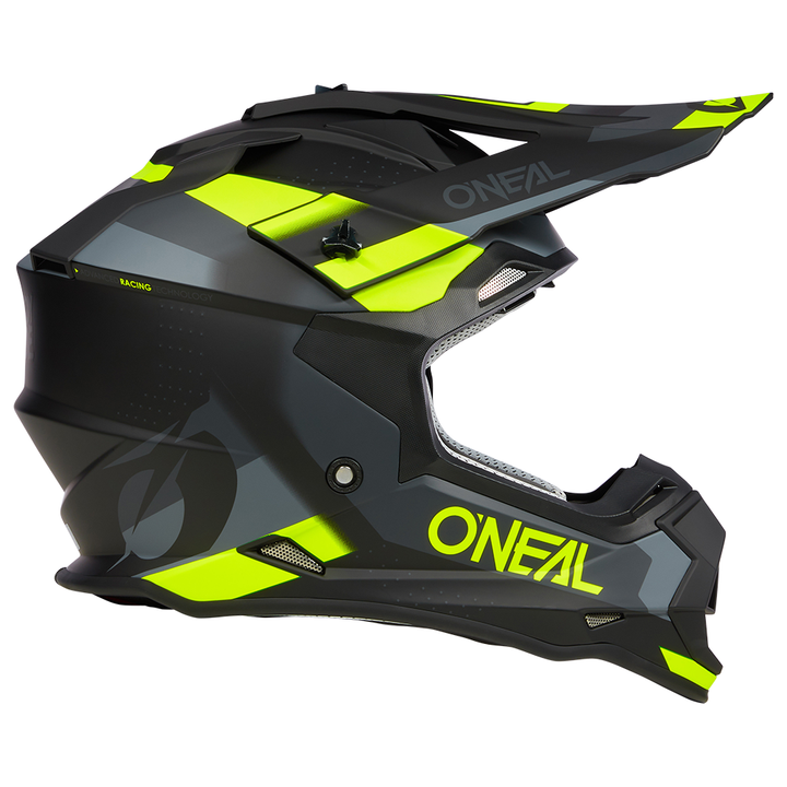 O'neal Motocross Helm Motorradhelm Helm 2 Srs Spyde V.23 Gr. M Schwarz/Grau/Neon B-Ware - 4046068599182