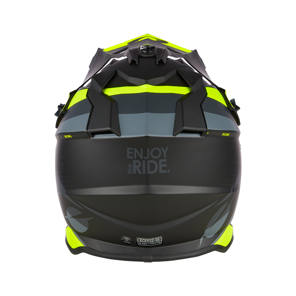 O'neal Motocross Helm Motorradhelm Helm 2 Srs Spyde V.23 Gr. M Schwarz/Grau/Neon B-Ware - 4046068599182