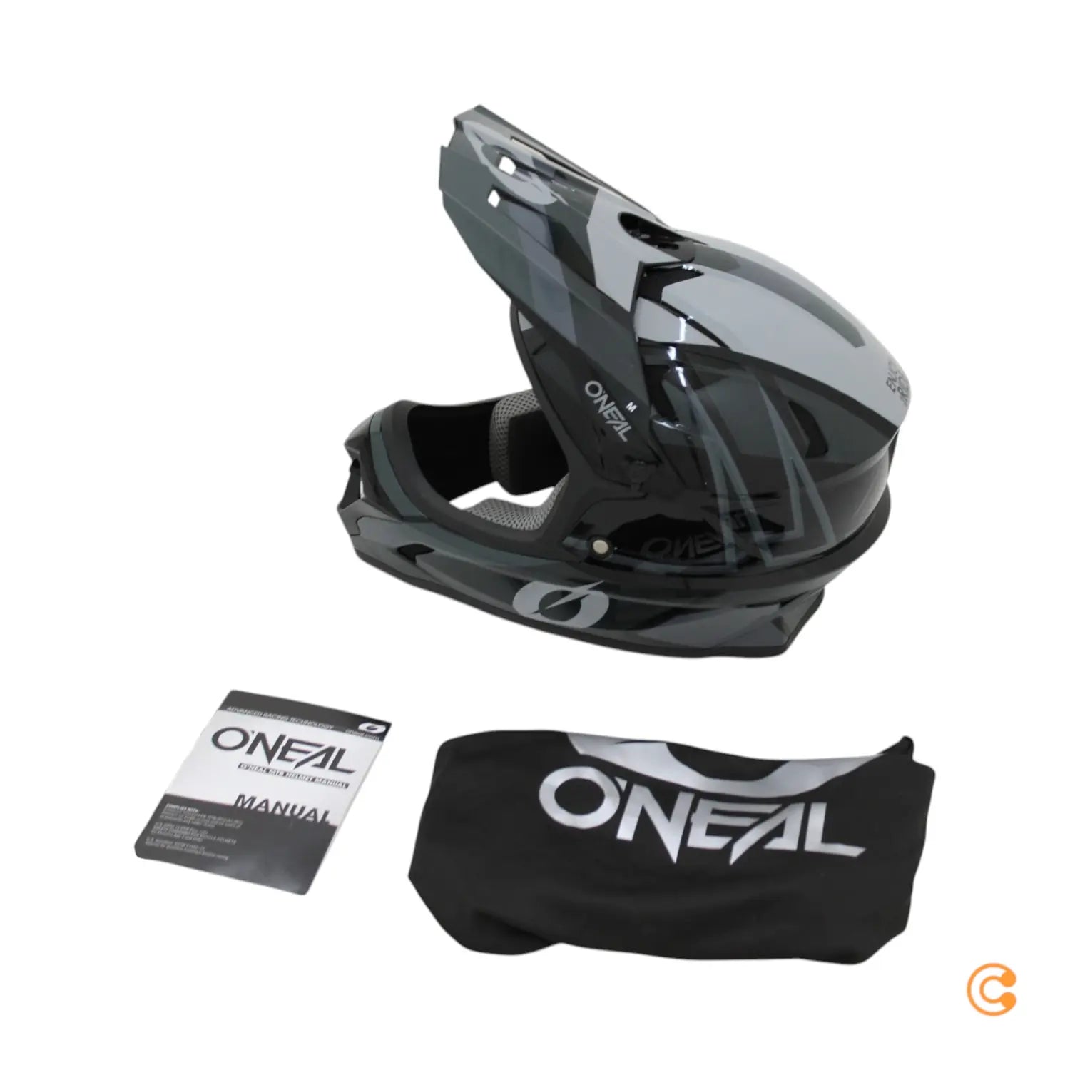 B-Ware O'neal Sonus Helm Kopfschutz Fahrradhelm Split Schwarz Grau M 57/58 Cm