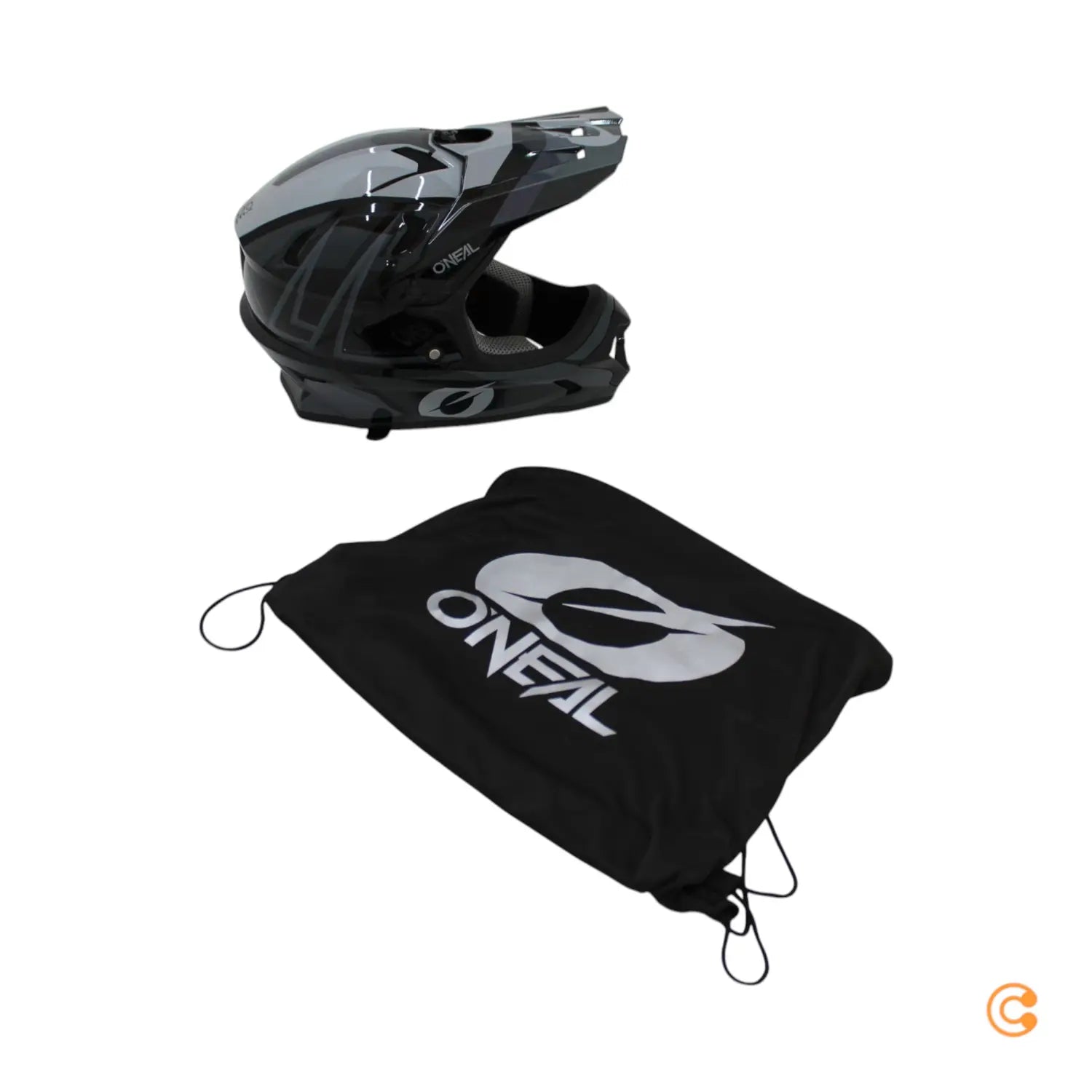B-Ware O'neal Sonus Helm Kopfschutz Fahrradhelm Split Schwarz Grau M 57/58 Cm
