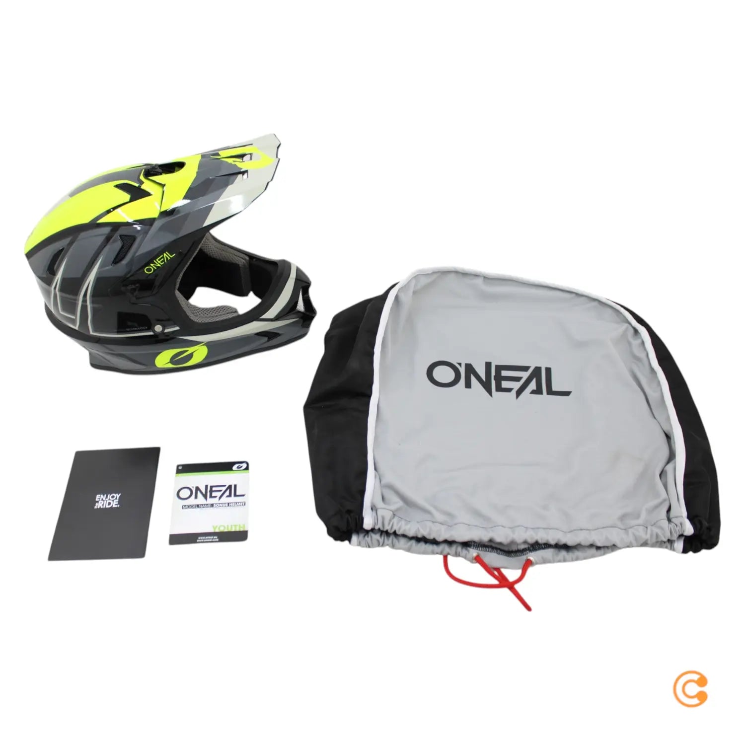 B-Ware O’neal Fahrradhelm Helm Kinder Mtb Downhill Schwarz Neongelb Größe M 48 50 Cm