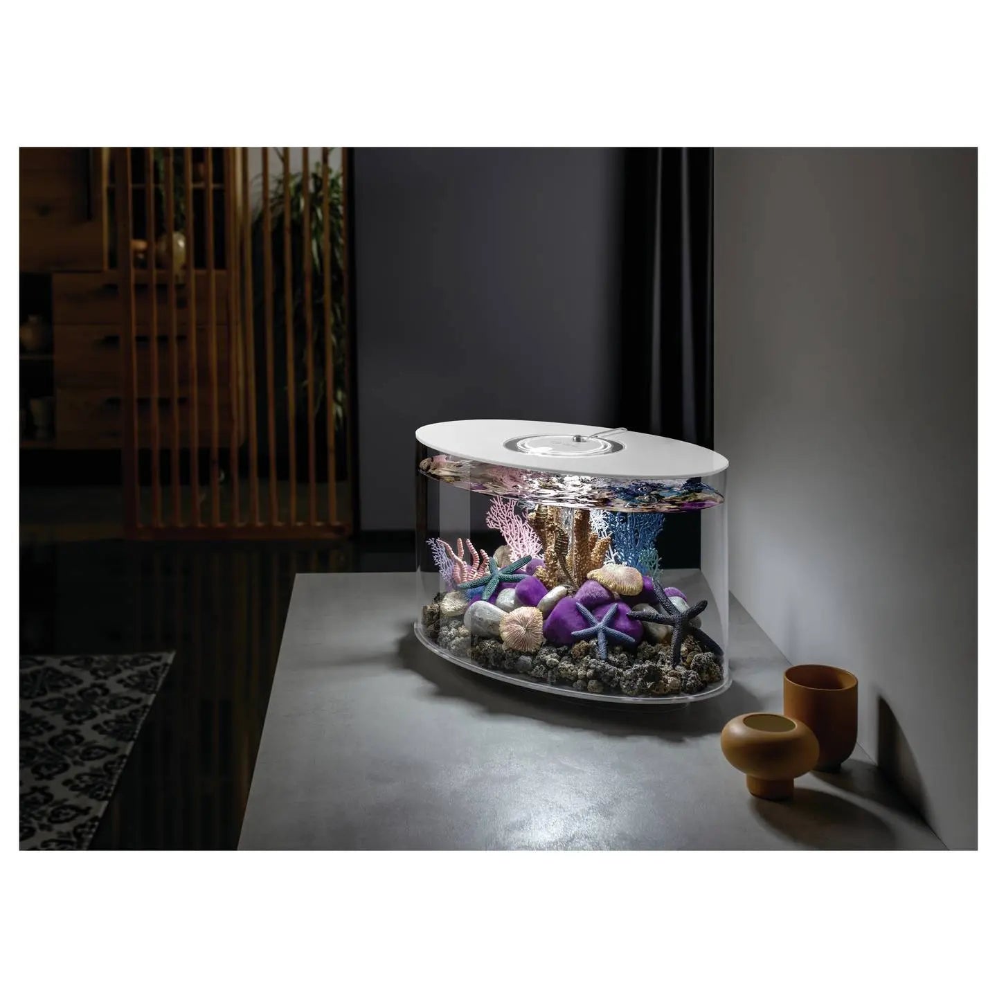 B-Ware Oase Aquarium Fischbecken Bi Orb Loop 15 Led Weiß Acryl Innen Komplettset Filter - 822728864142