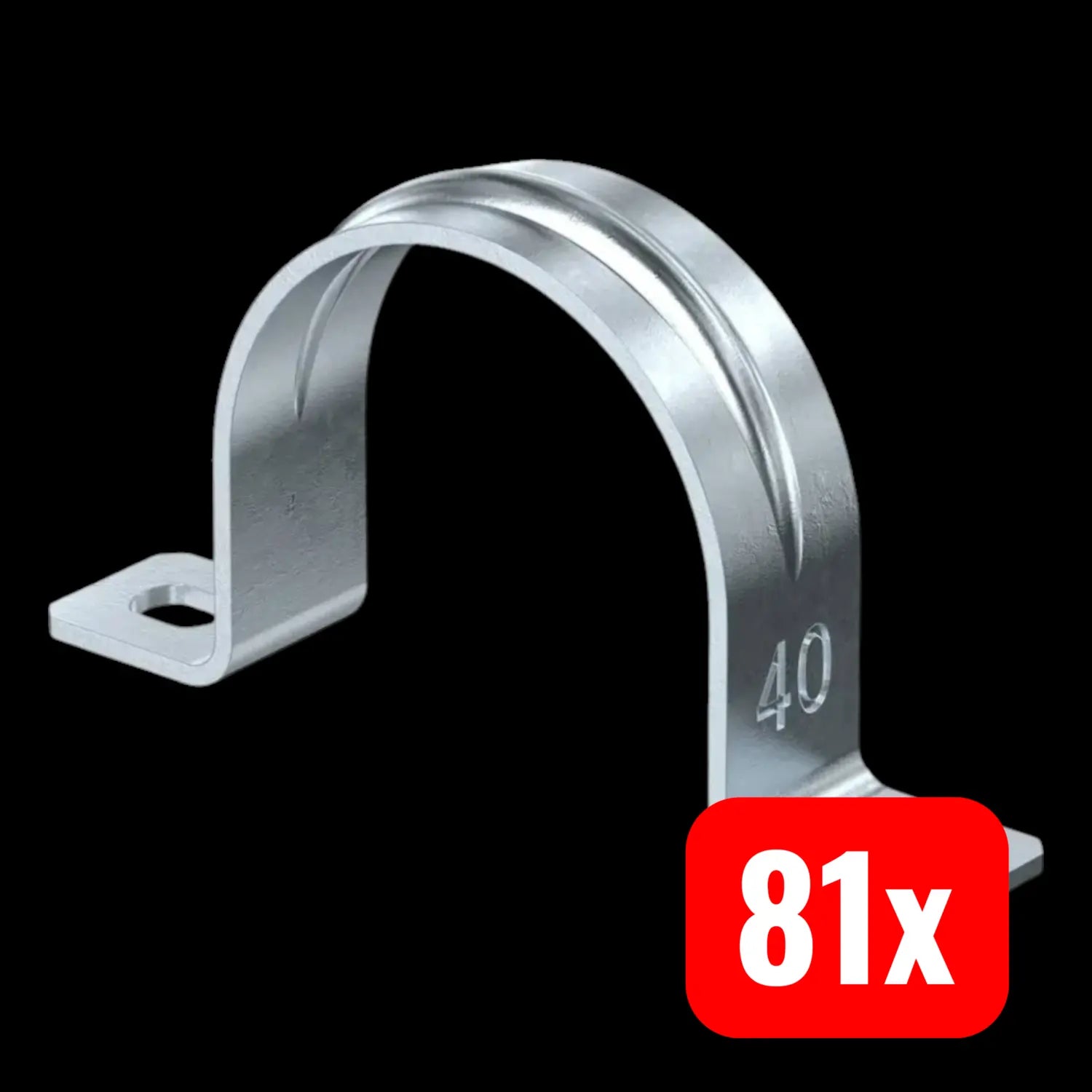 B-Ware Obo Befestigungsschelle Rohrschelle 605 Kabel Stahl Verzinkt 40 Mm 81 Stück - 4012195017660