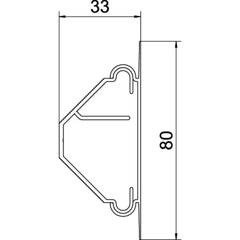 B-Ware Obo Bettermann Kabelkanal Kabelschacht Kunststoff Weiß 2000 X 80 X 50 Mm 7 Stück - 4012196723256