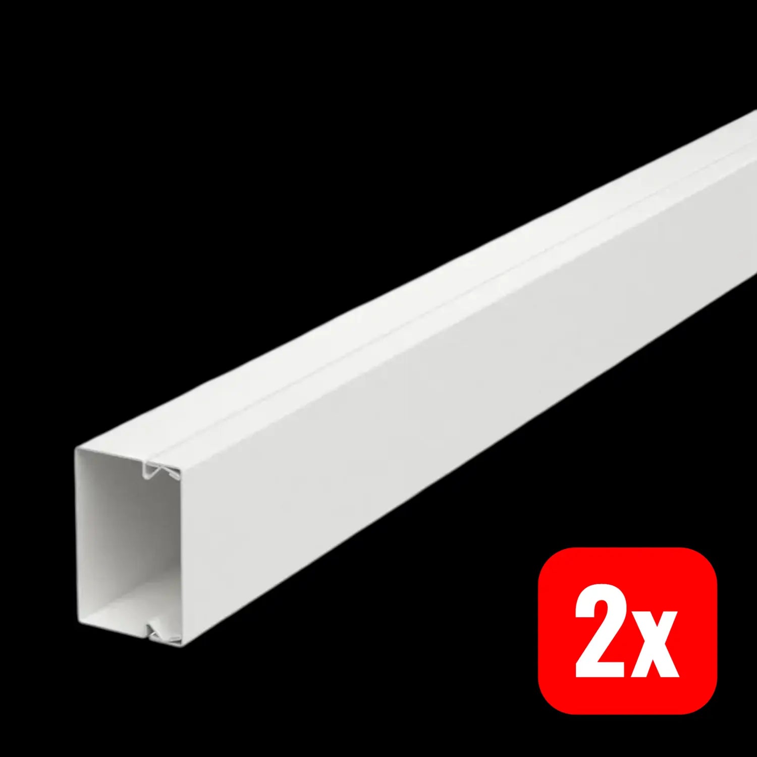 B-Ware Obo Bettermann Kabelkanal 6248519 Kabelschacht Reinweiß Stahl 200x6x4 Cm 2 Stück - 4012196313570