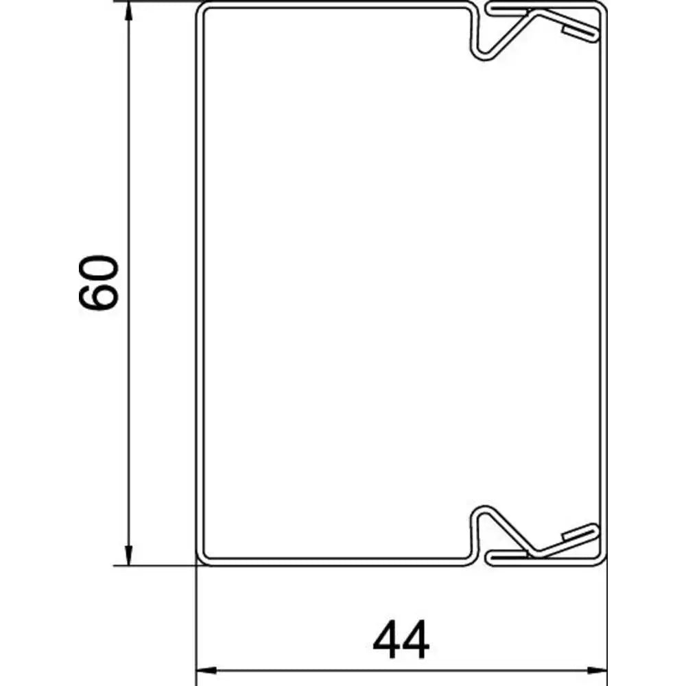 B-Ware Obo Bettermann Kabelkanal 6248519 Kabelschacht Reinweiß Stahl 200x6x4 Cm 2 Stück - 4012196313570