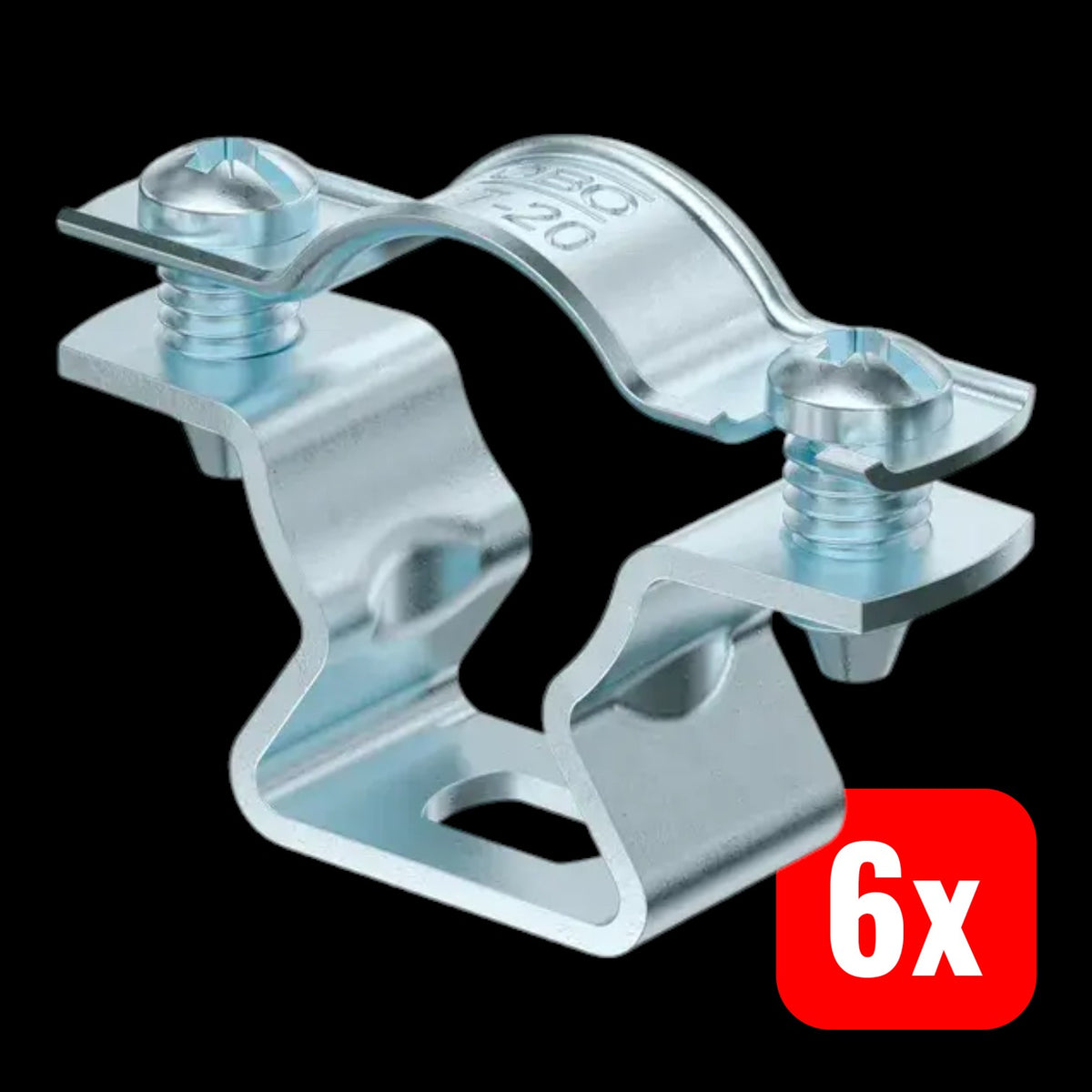 OBO Bettermann Abstandsklemme Klemme mit Bohrung Stahl ASL 733 20 G 6 SETS - 4012196604647