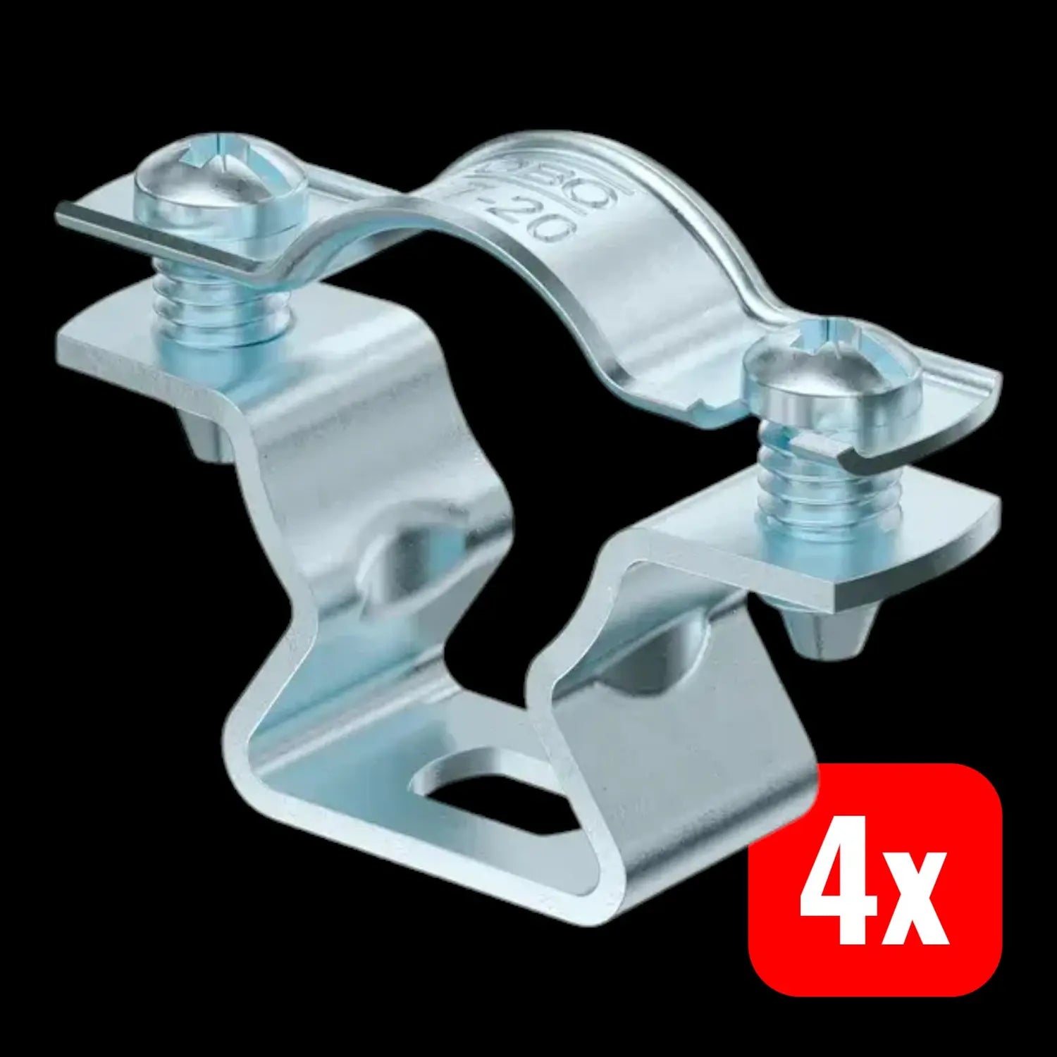 B-Ware Obo Bettermann Abstandsklemme Klemme Mit Bohrung Stahl Asl 733 20 G 4 Sets - 4012196604647